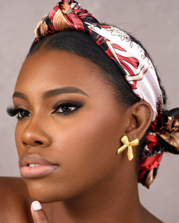 Ribbed Bow Earring